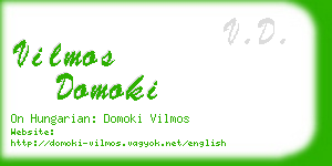 vilmos domoki business card